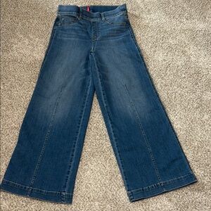 SPANX Blue Flare Wide Leg Jeans Petite